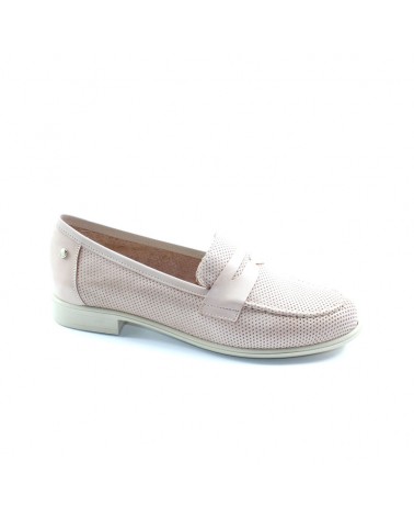 mocasín en piel tex pink