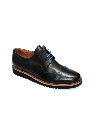 zapato blucher piel  negro