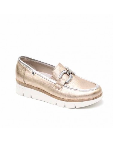 Mocasín en piel platino de...